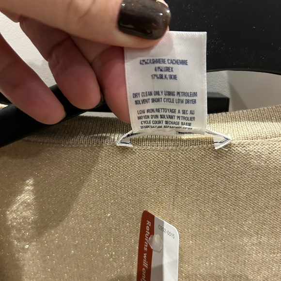 EUC Oscar de la Renta Cashmere/Silk/lurex Bolero Shrug - Picture 7 of 7